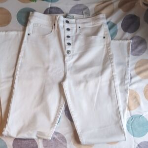 Abercrombie & Fitch High Rise White Jeans